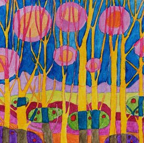 Painting, Glob dans la futaie, Anne Maillet