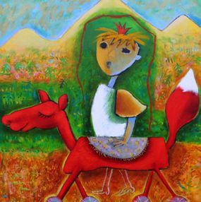 Gemälde, Le renard et le Petit Prince, Danielle Le Bricquir