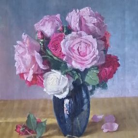 Painting, Bouquet de roses, Antonio De Grada