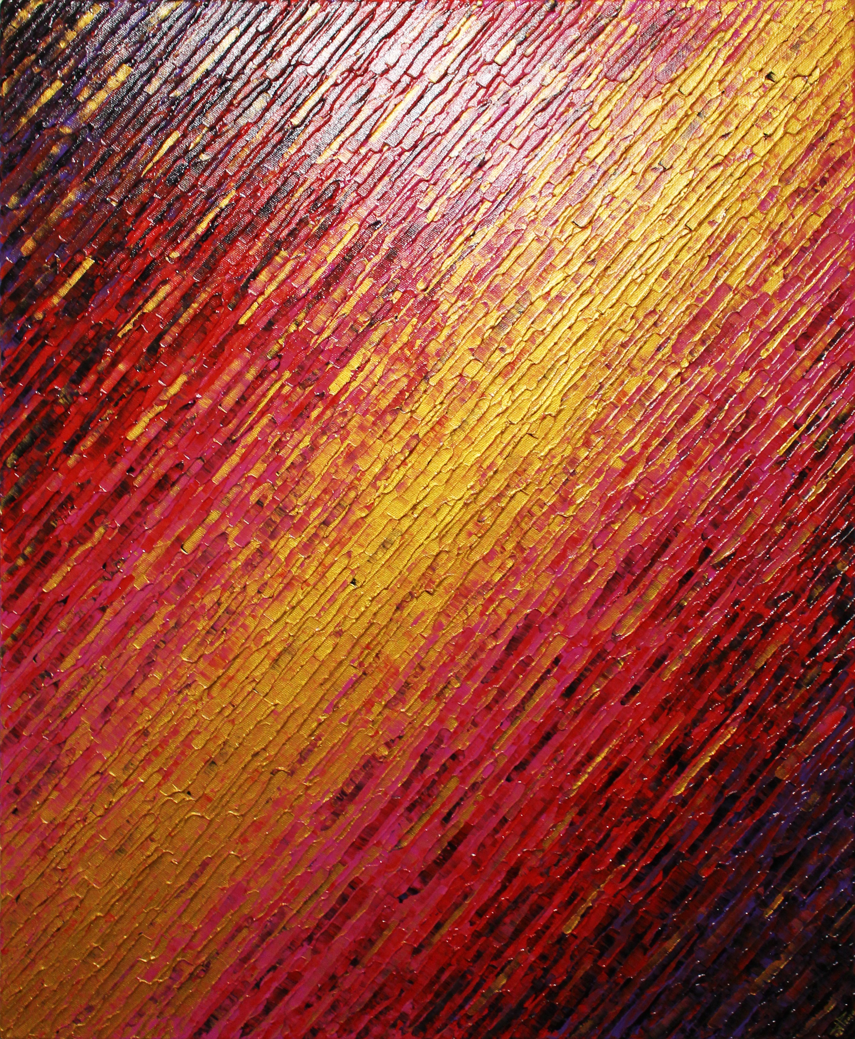 Jonathan Pradillon, Texture couteau dorée rose rouge violette Jonathan Pradillon, Texture couteau dorée rose rouge violette