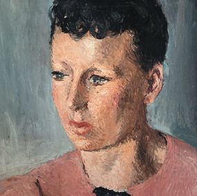 Gemälde, Femme à la blouse rose, Pierre Jaques