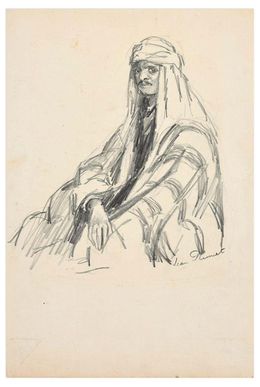 Dessin, Portrait of Arab, Jean Louis Plumet