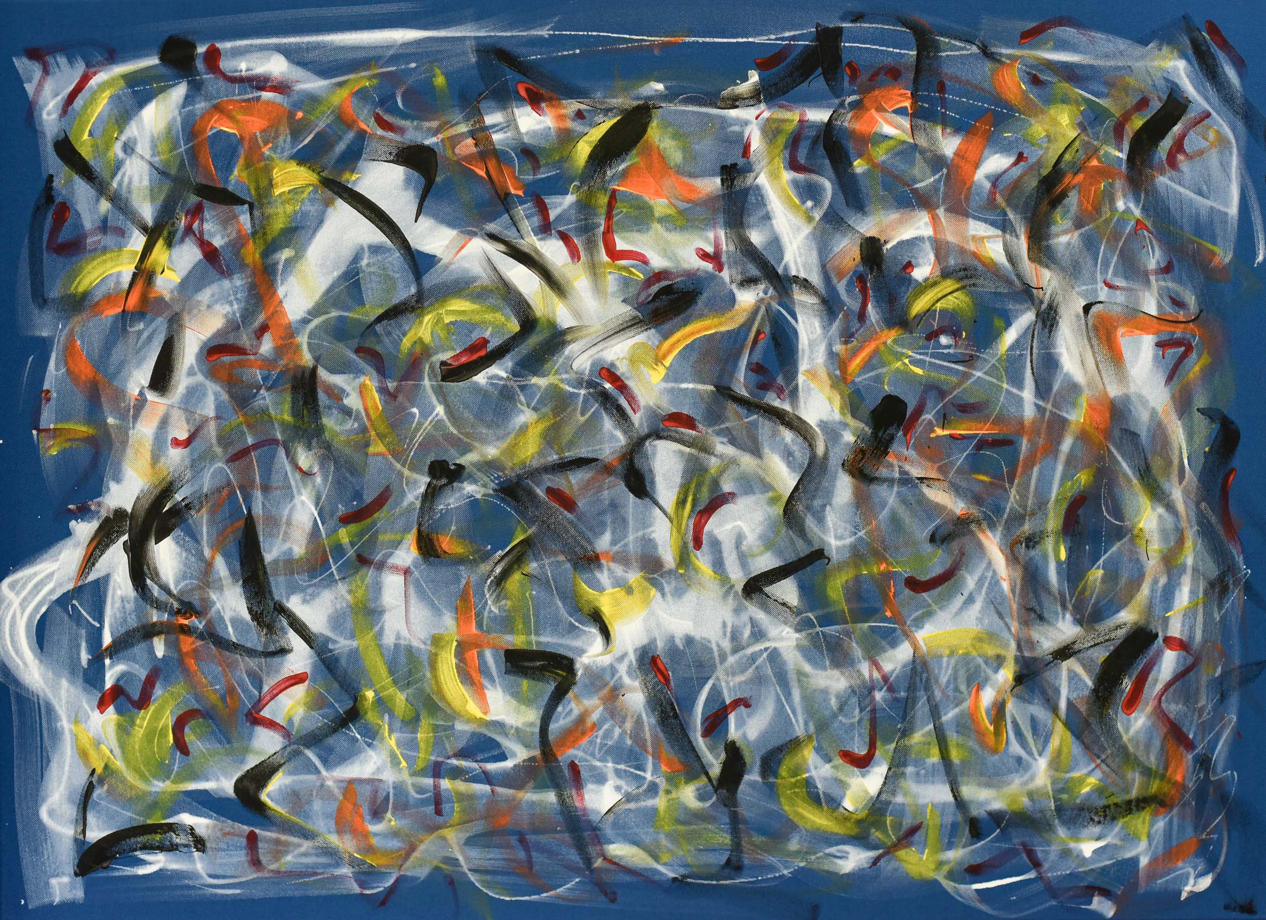 Gina Vor, Blue Abstract No. 2 | Peinture Abstraite Gina Vor, Blue Abstract No. 2 | Peinture Abstraite
