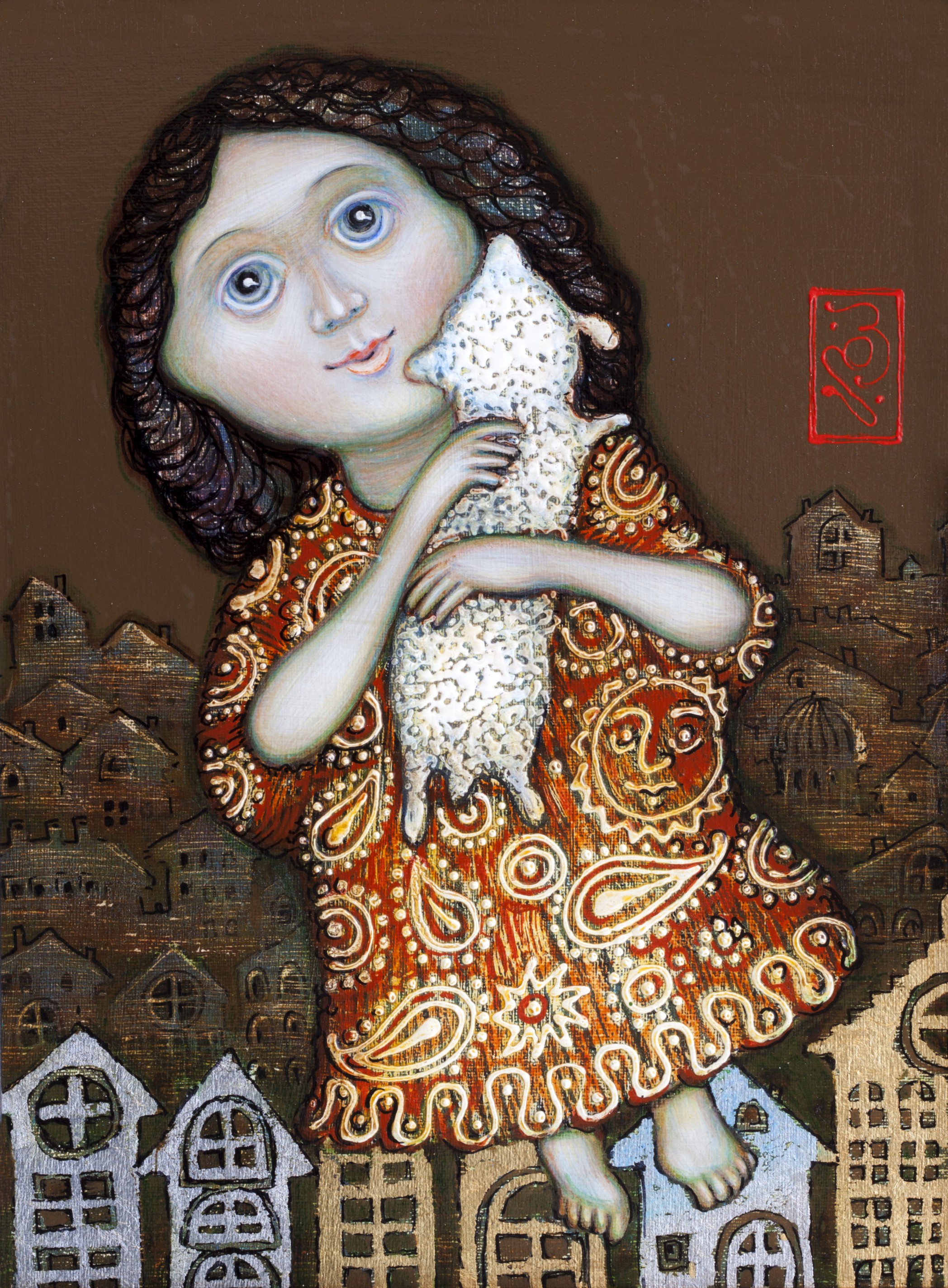 David Popiashvili, Girl with a Lamb David Popiashvili, Girl with a Lamb