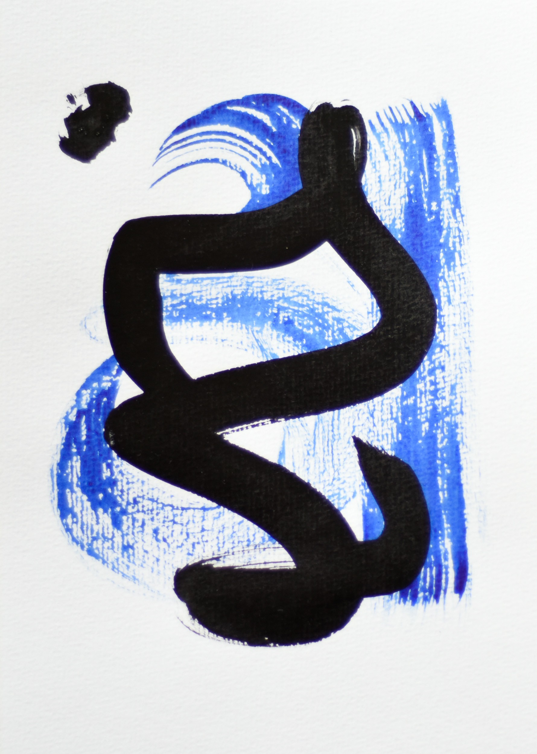 Gina Vor, Small Blue Sign No 1 | Abstrait Minimaliste Gina Vor, Small Blue Sign No 1 | Abstrait Minimaliste