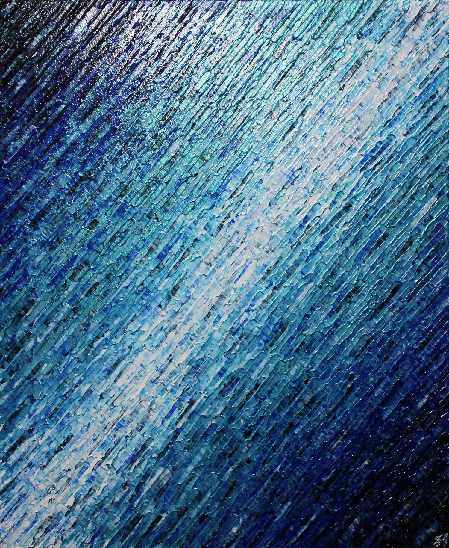 Jonathan Pradillon, Texture couteau blanc bleue Jonathan Pradillon, Texture couteau blanc bleue
