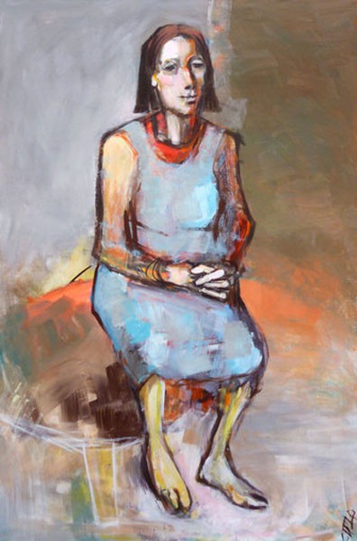 Ivan Tzonev, Femme assise - B.N. Ivan Tzonev, Femme assise - B.N.