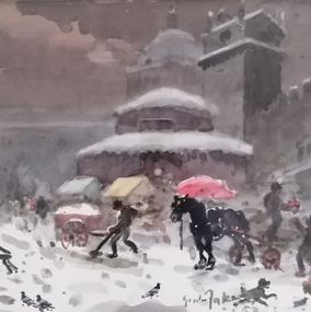 Gemälde, Vecchio mercato montavano, Giulio Falzoni