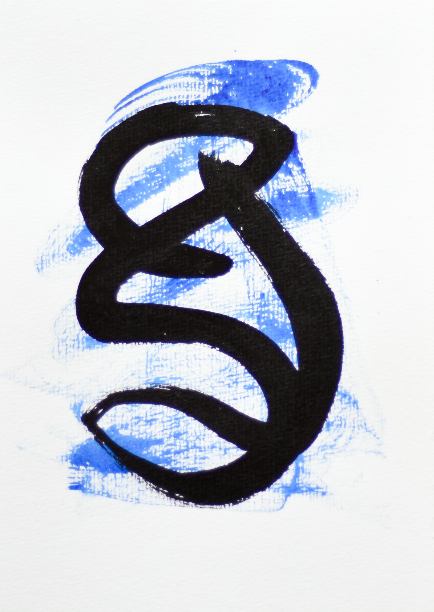 Gina Vor, Small Blue Sign No 2 | Abstrait Minimaliste Gina Vor, Small Blue Sign No 2 | Abstrait Minimaliste