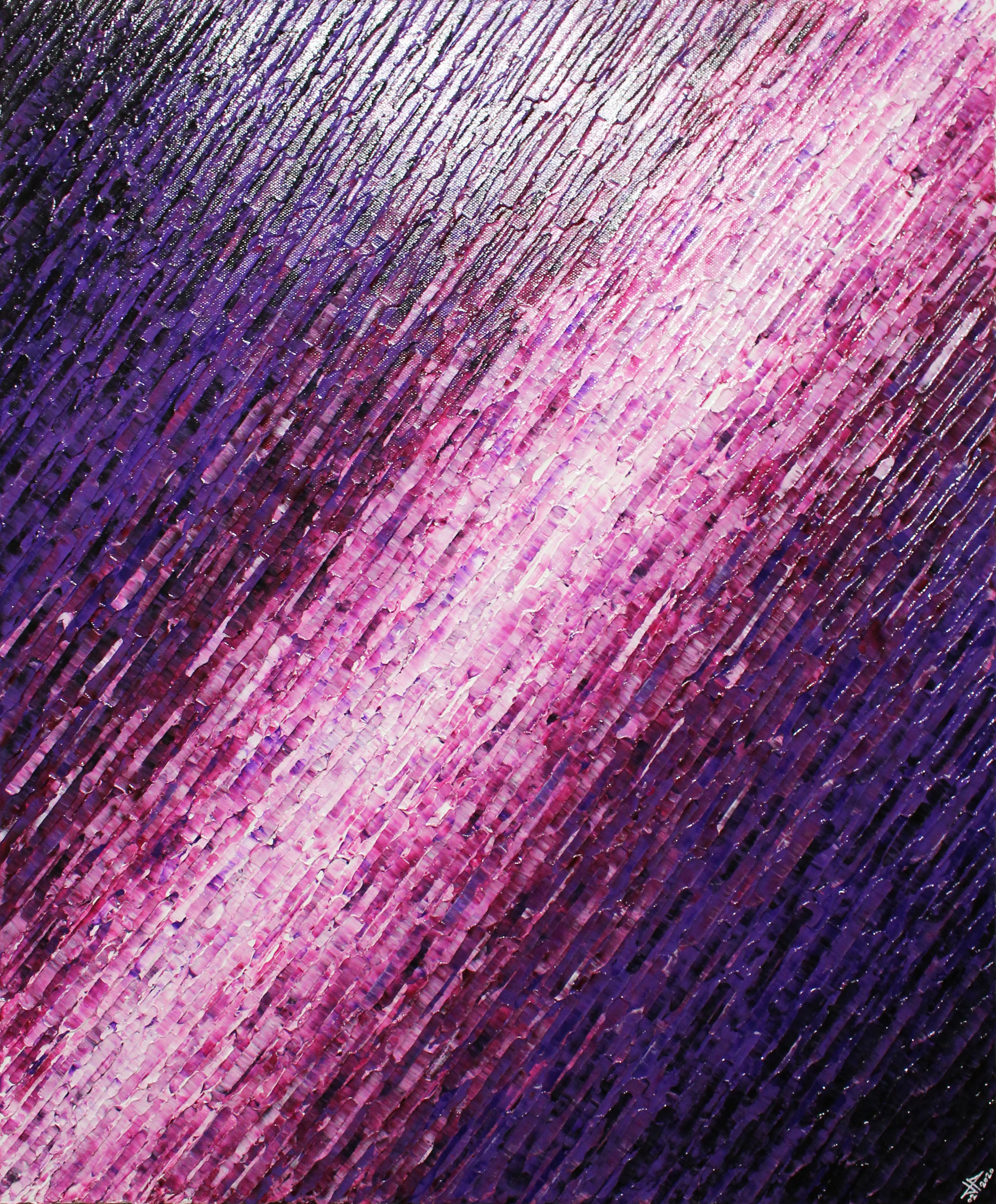 Jonathan Pradillon, Texture couteau blanc violette Jonathan Pradillon, Texture couteau blanc violette