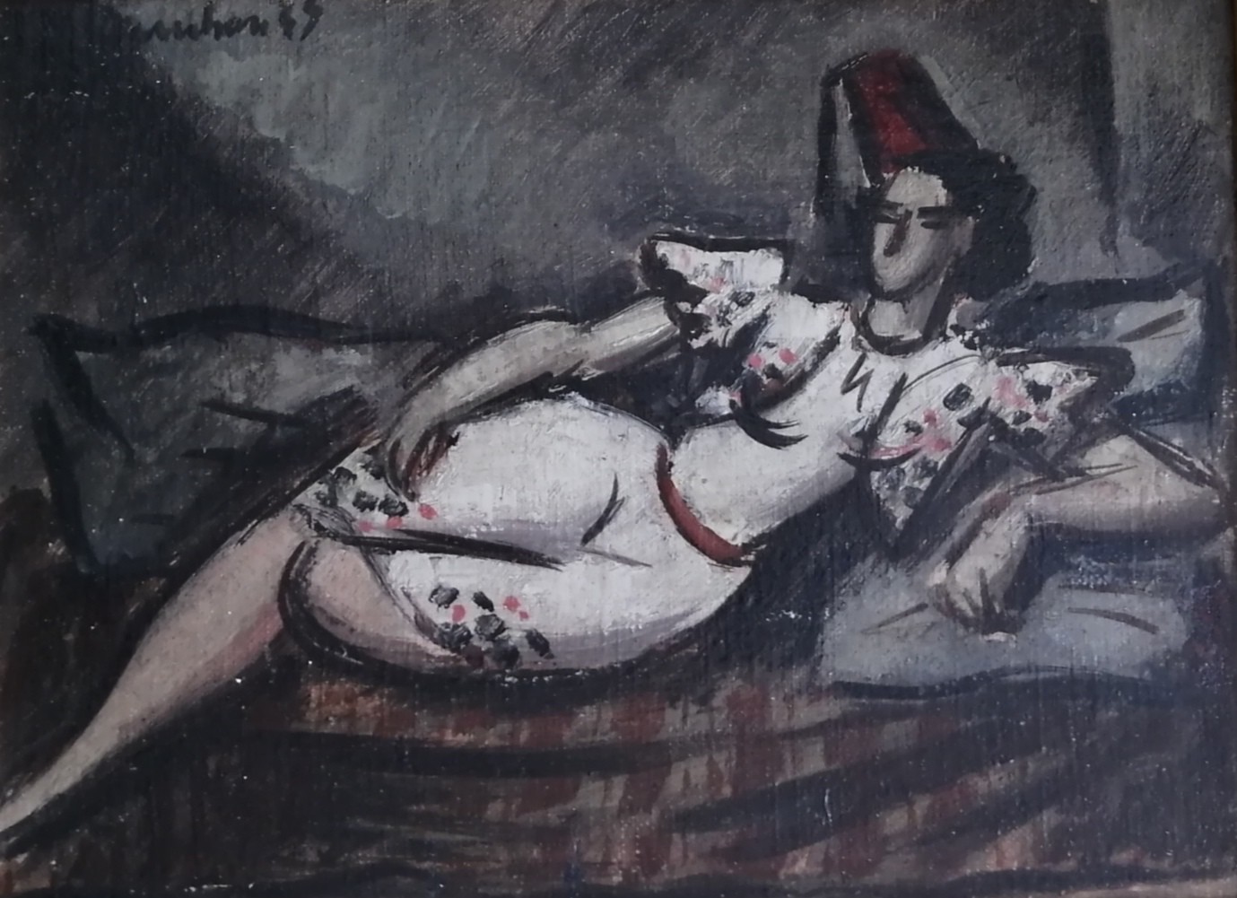 Emile-François Chambon, Odalisque à la chéchia Emile-François Chambon, Odalisque à la chéchia