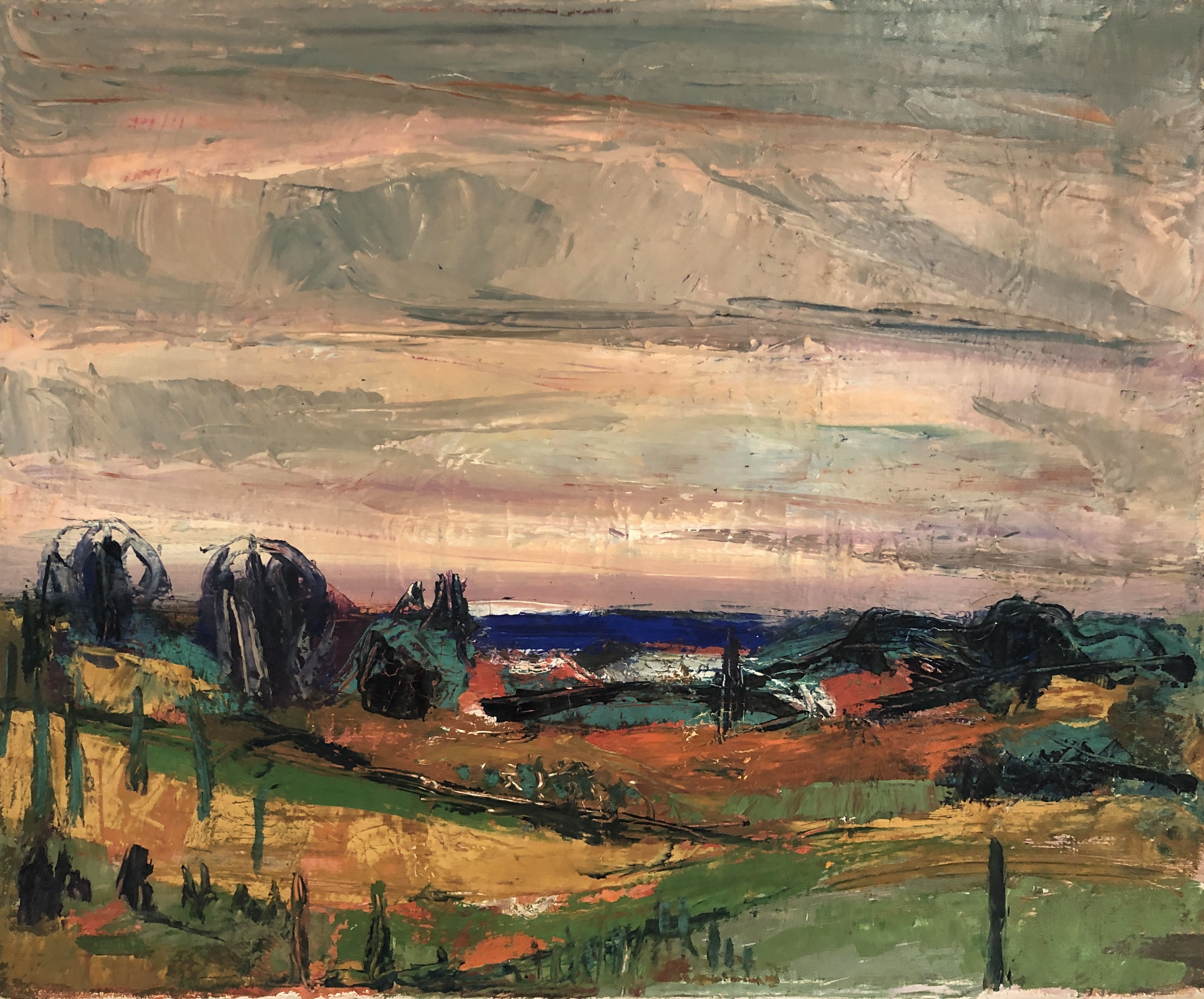 Jean Krillé, Paysage et lac Léman Jean Krillé, Paysage et lac Léman