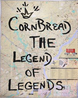 Painting, Cornbread The Legend Of Legends Philly Transit Map, Darryl McCray (Cornbread)