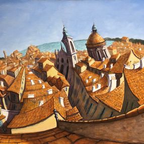 Gemälde, Nice Rooftops, Linda McCluskey