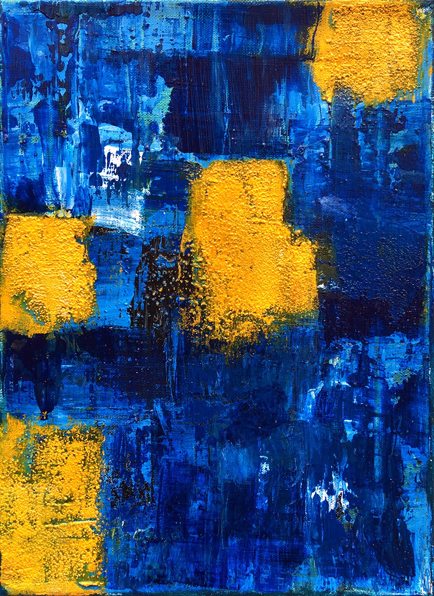 Véro Mazurek, Bleue carré jaune Véro Mazurek, Bleue carré jaune