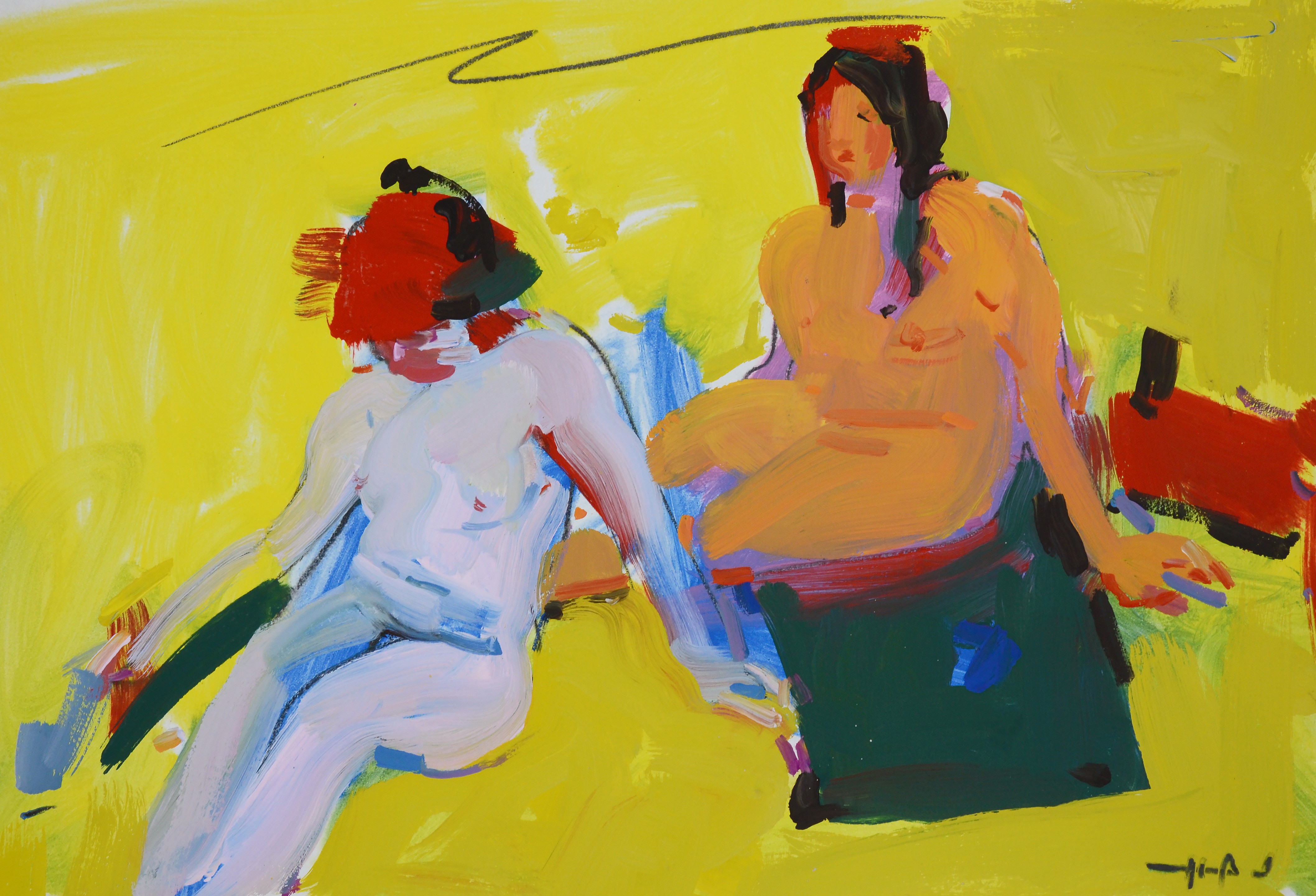 Alexei Lantsev, Deux stades de bronzage. Des filles près de l’eau Alexei Lantsev, Deux stades de bronzage. Des filles près de l’eau
