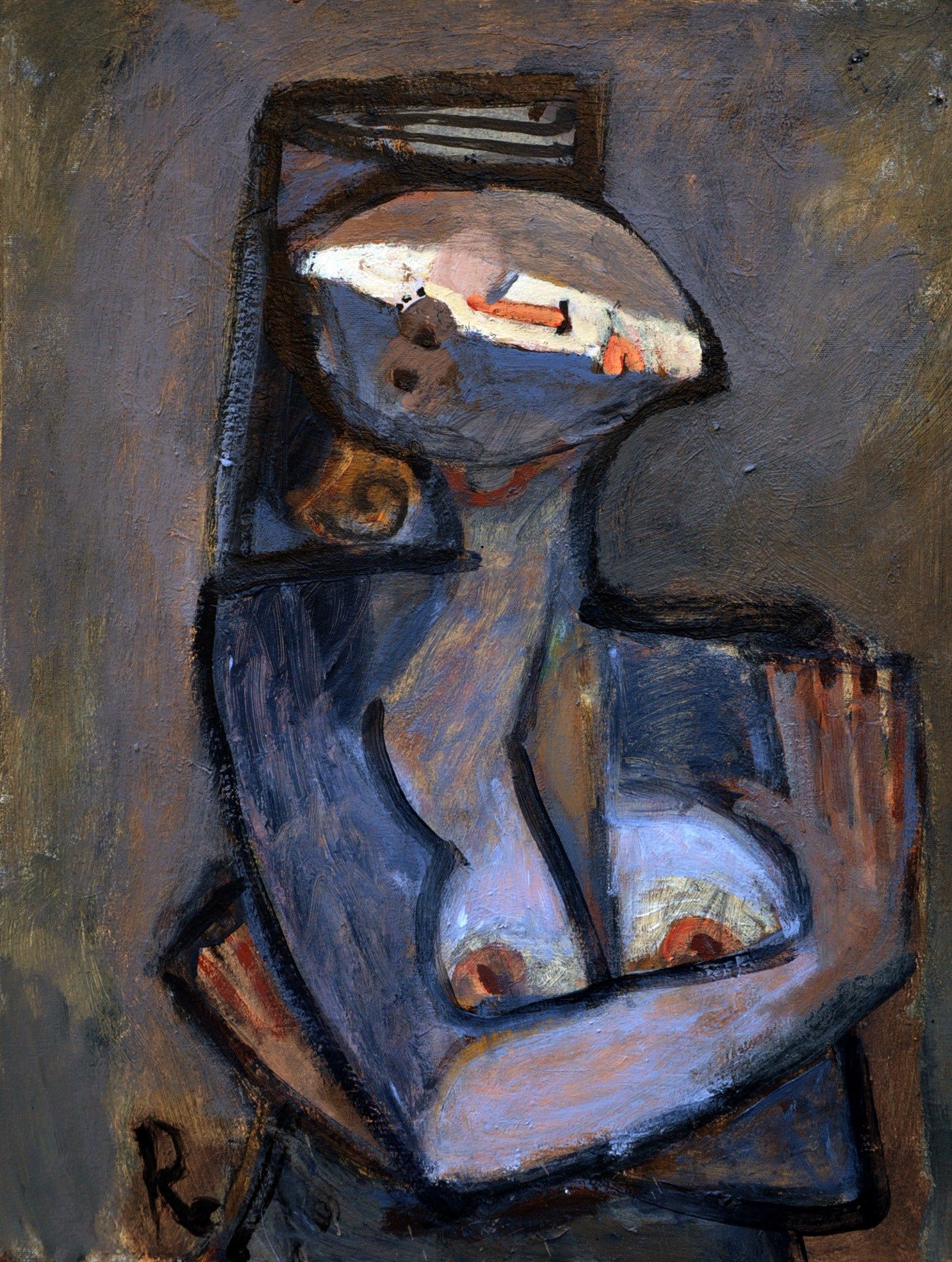 Rosen Markovski, Mental portrait of girl in blue Rosen Markovski, Mental portrait of girl in blue