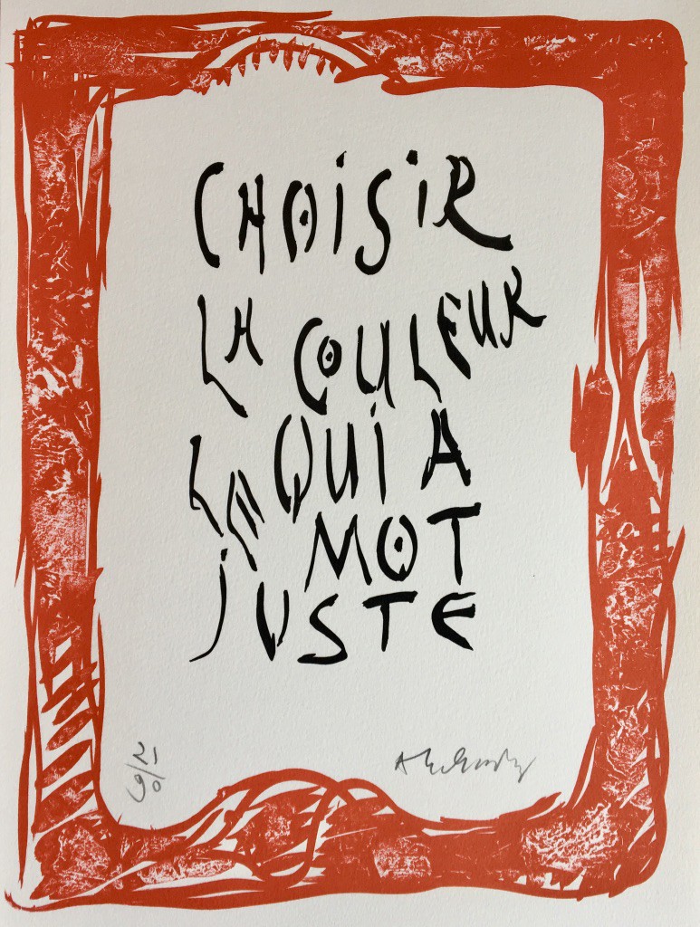 Pierre Alechinsky, Mots I Pierre Alechinsky, Mots I