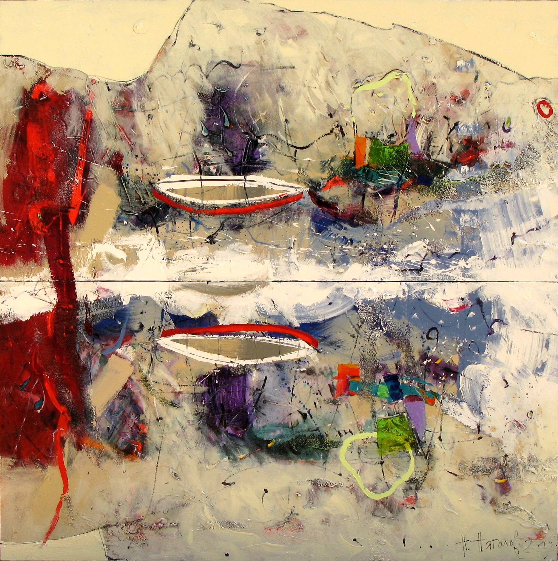 Nikolay Nyagolov, Reflections, diptych Nikolay Nyagolov, Reflections, diptych