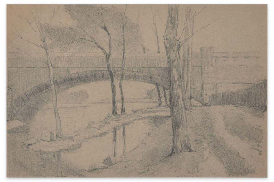 Emile-Louis Minet, Bridge on the River Emile-Louis Minet, Bridge on the River