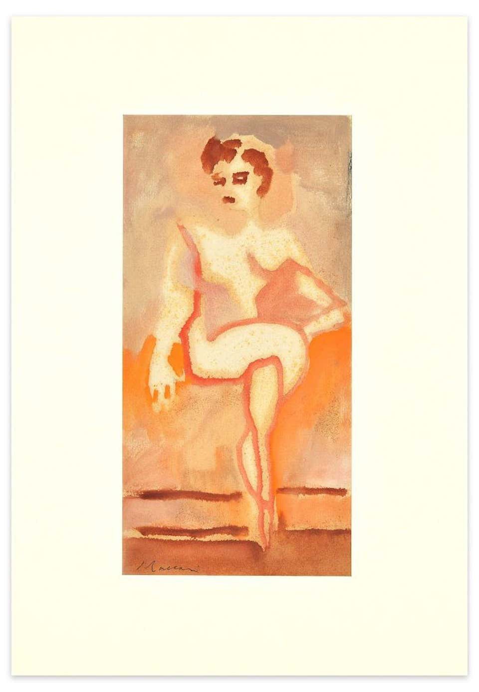 Mino Maccari, Sitting Sensual Woman Mino Maccari, Sitting Sensual Woman