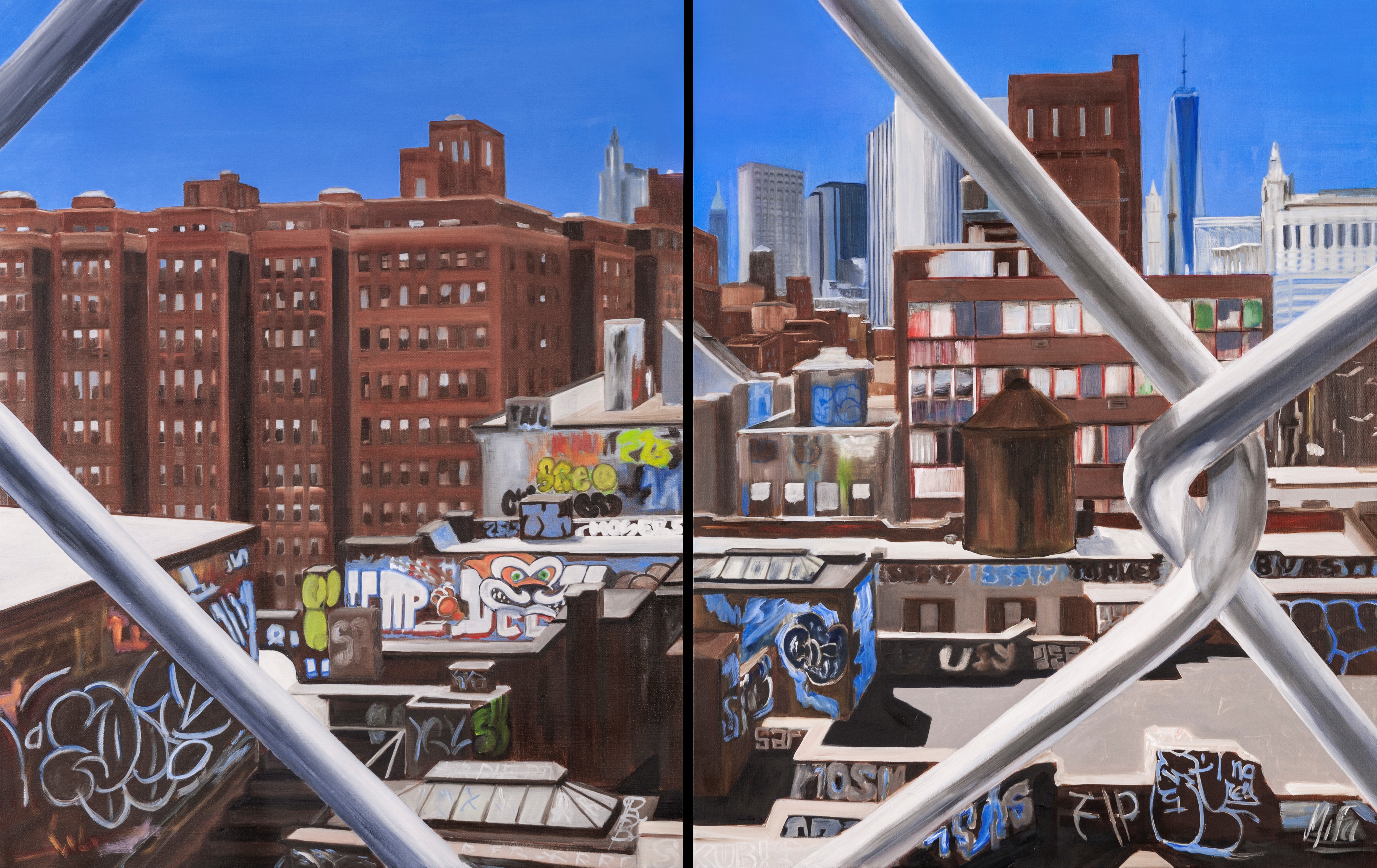 Marie France Garrigues, Libres in the city (Diptyque) Marie France Garrigues, Libres in the city (Diptyque)