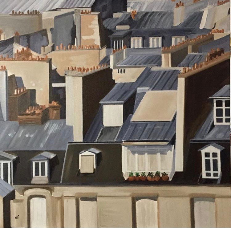 Marie France Garrigues, Vue sur les toits Paris (vue 1) Marie France Garrigues, Vue sur les toits Paris (vue 1)