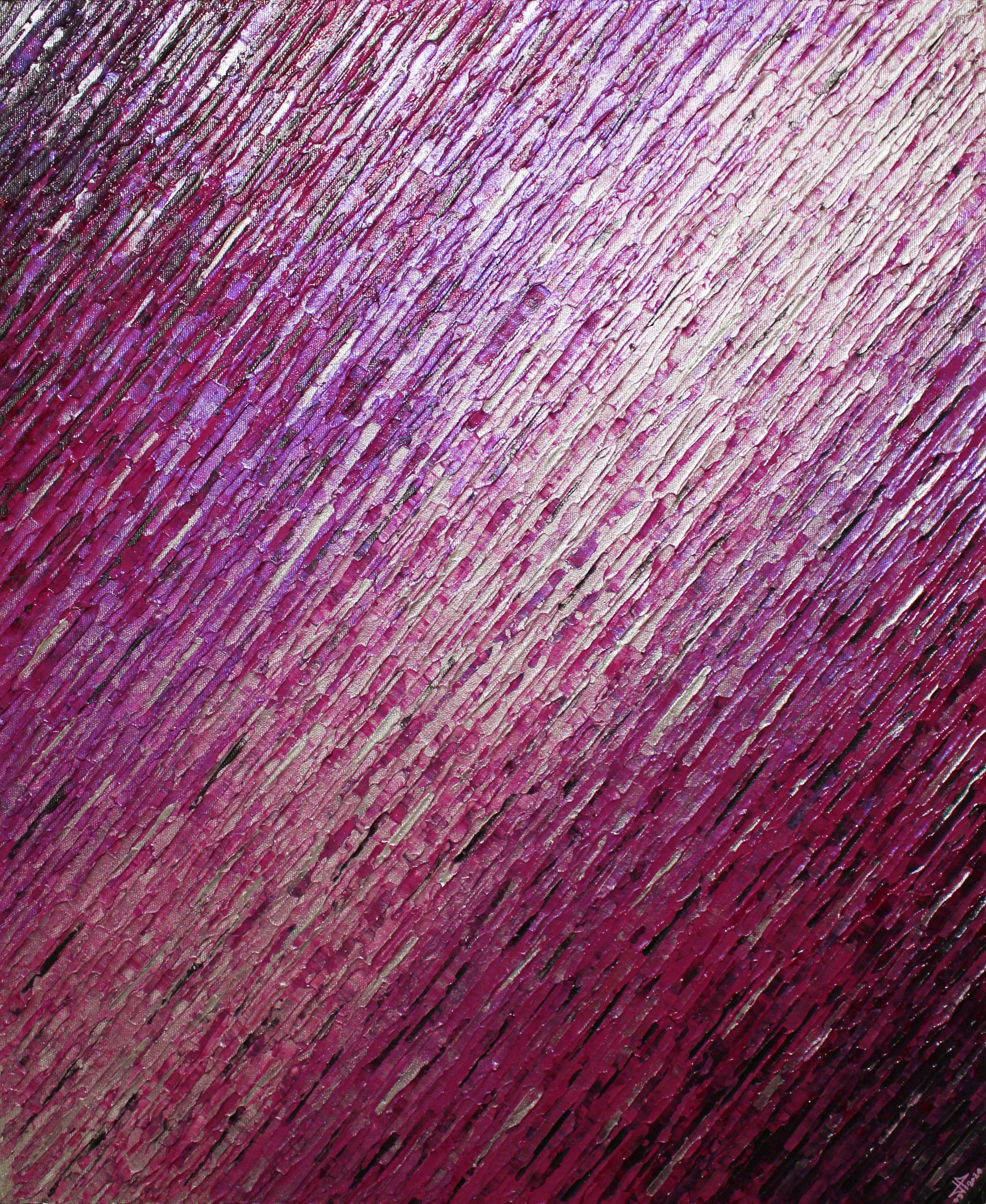 Jonathan Pradillon, Texture couteau blanc perlée argentée rose iridescente Jonathan Pradillon, Texture couteau blanc perlée argentée rose iridescente