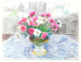 Dessin, Fleurs dans un Vase, Giselle Halff
