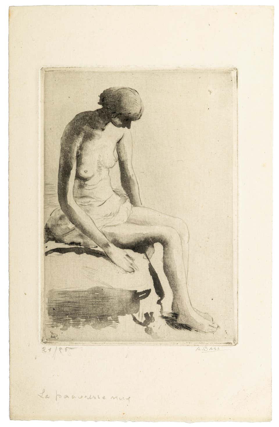 Anna Bass, Pensive Nude Anna Bass, Pensive Nude