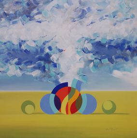 Gemälde, Sky and Figures 3, Angel Patchamanov