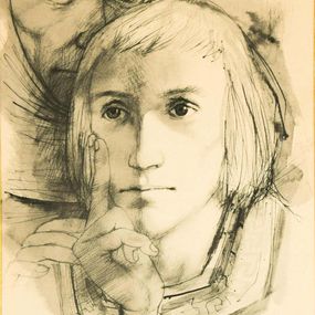Dibujo, The Pensive Man, Michel Ciry