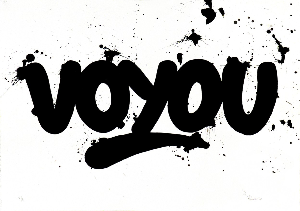 JP Malot, Voyou! Edition de 3 différents rehaussés. Drippping. signés.. JP Malot, Voyou! Edition de 3 différents rehaussés. Drippping. signés..
