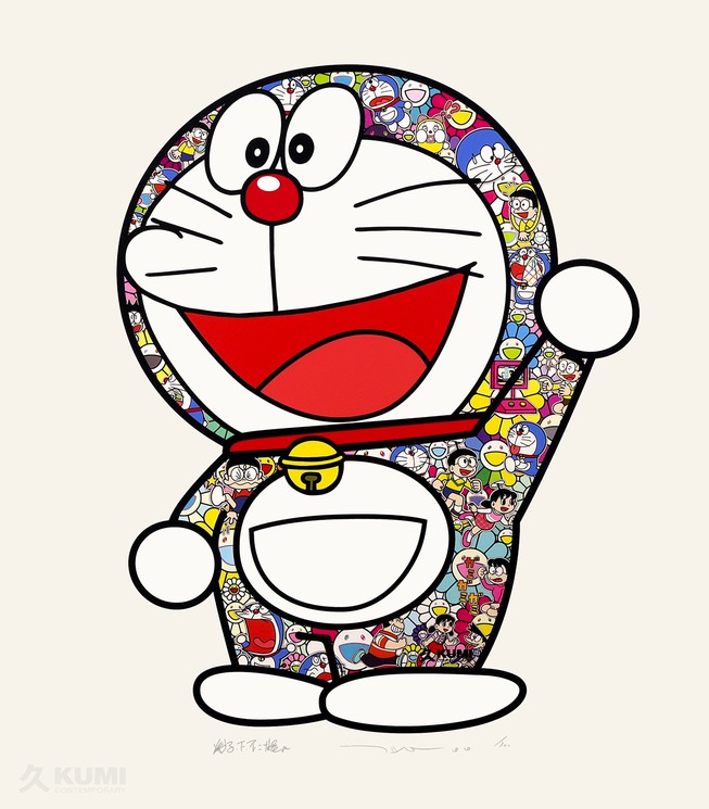Doraemon Here We Go By Takashi Murakami Print Artsper
