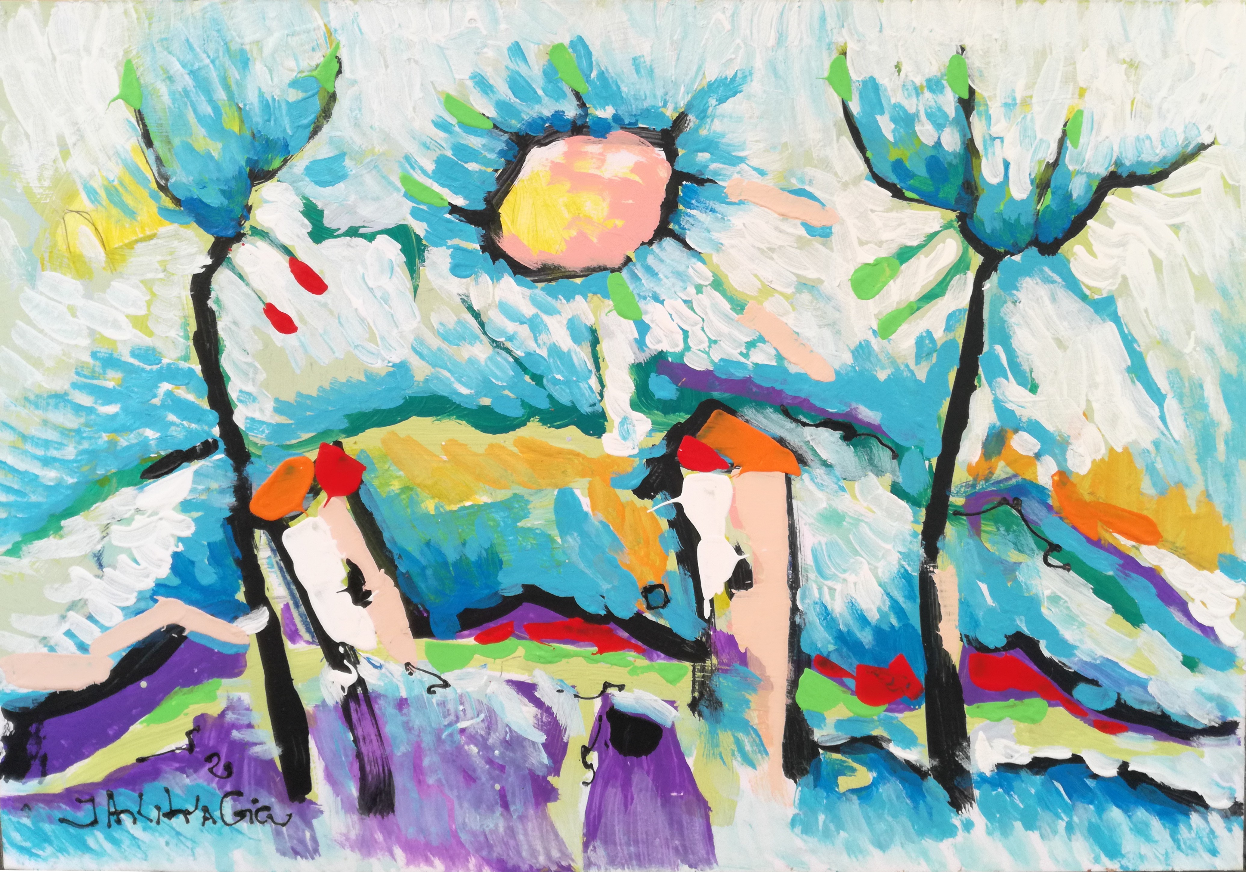 Ivan Yahnadzhiev, Landscape in blue Ivan Yahnadzhiev, Landscape in blue