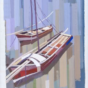 Gemälde, Anchores Boats, Fred Abuga