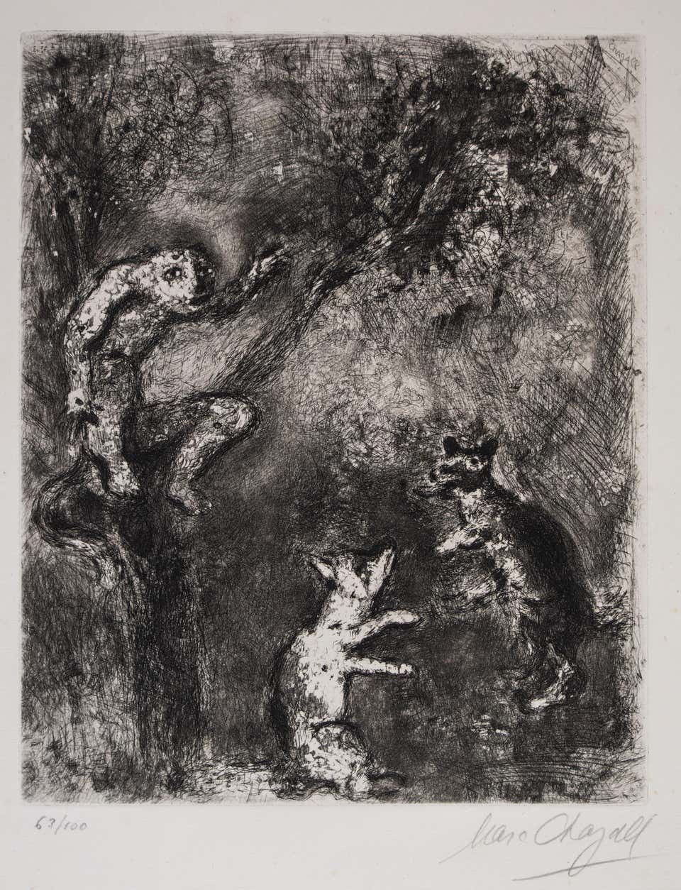 Marc Chagall, Le Loup plaidant contre le Renard par-devant le Singe Marc Chagall, Le Loup plaidant contre le Renard par-devant le Singe