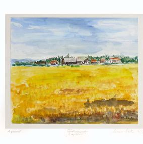 Painting, Wheat Field, Armin Guther