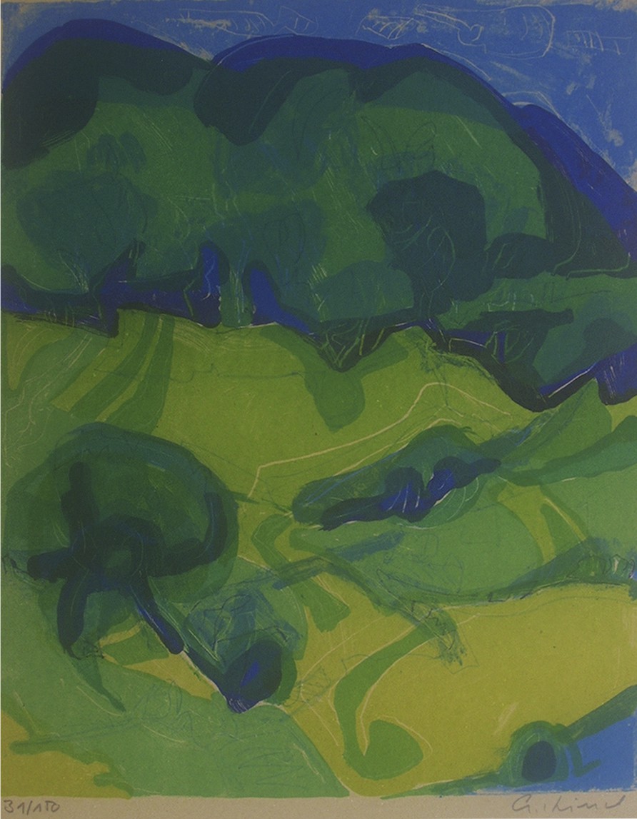 Gernot Kissel, Landscape blue and green Gernot Kissel, Landscape blue and green