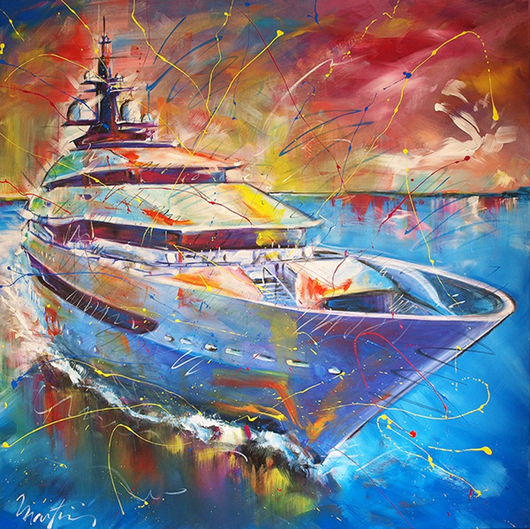 ▷ The yacht by Martin, 2016 | Painting | Artsper