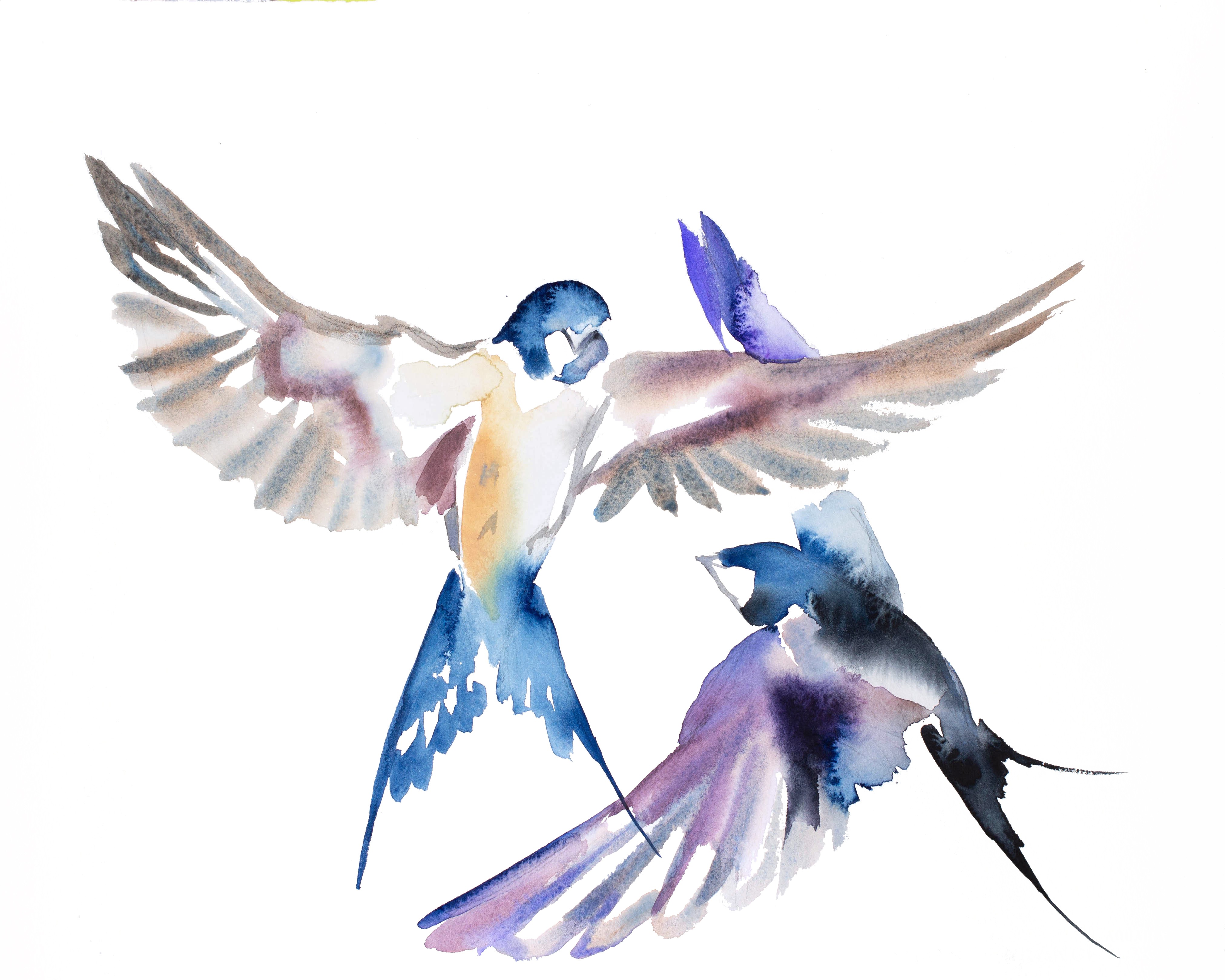 Elizabeth Becker, Swallows in Flight No. 33 Elizabeth Becker, Swallows in Flight No. 33