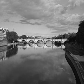 Photography, Paris confinement Pont des Arts, Bruno Fournier