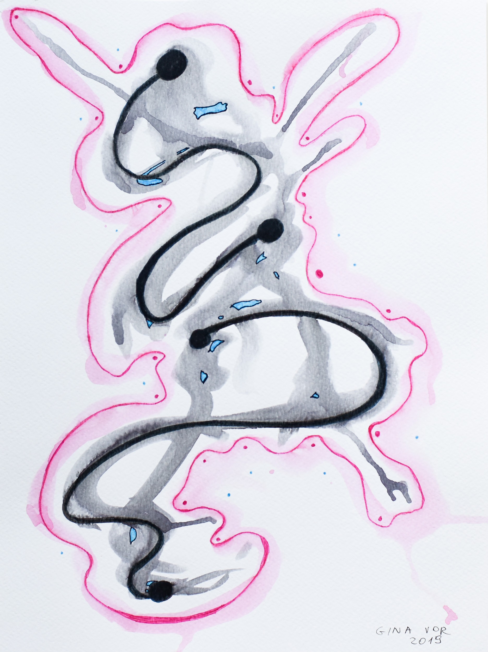 Gina Vor, Biology 1 | Aquarelle Abstraite Gina Vor, Biology 1 | Aquarelle Abstraite