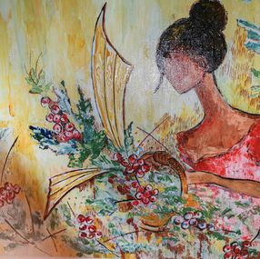 Painting, Au jardin, Moïse-Lisette Grulet