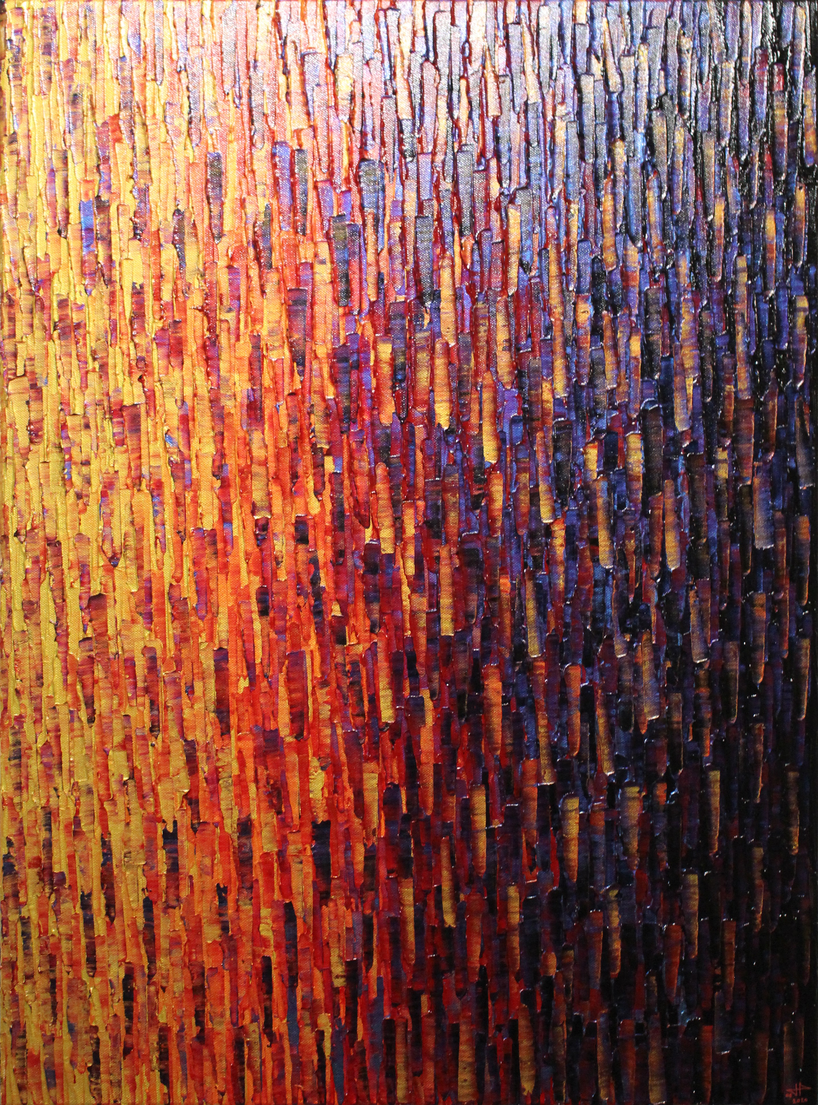 Jonathan Pradillon, Fondu doré rouge gris iridescent Jonathan Pradillon, Fondu doré rouge gris iridescent