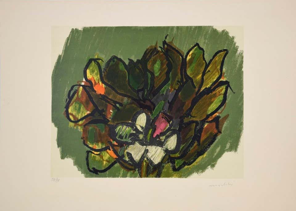 Ennio Morlotti, Colored Flowers Ennio Morlotti, Colored Flowers
