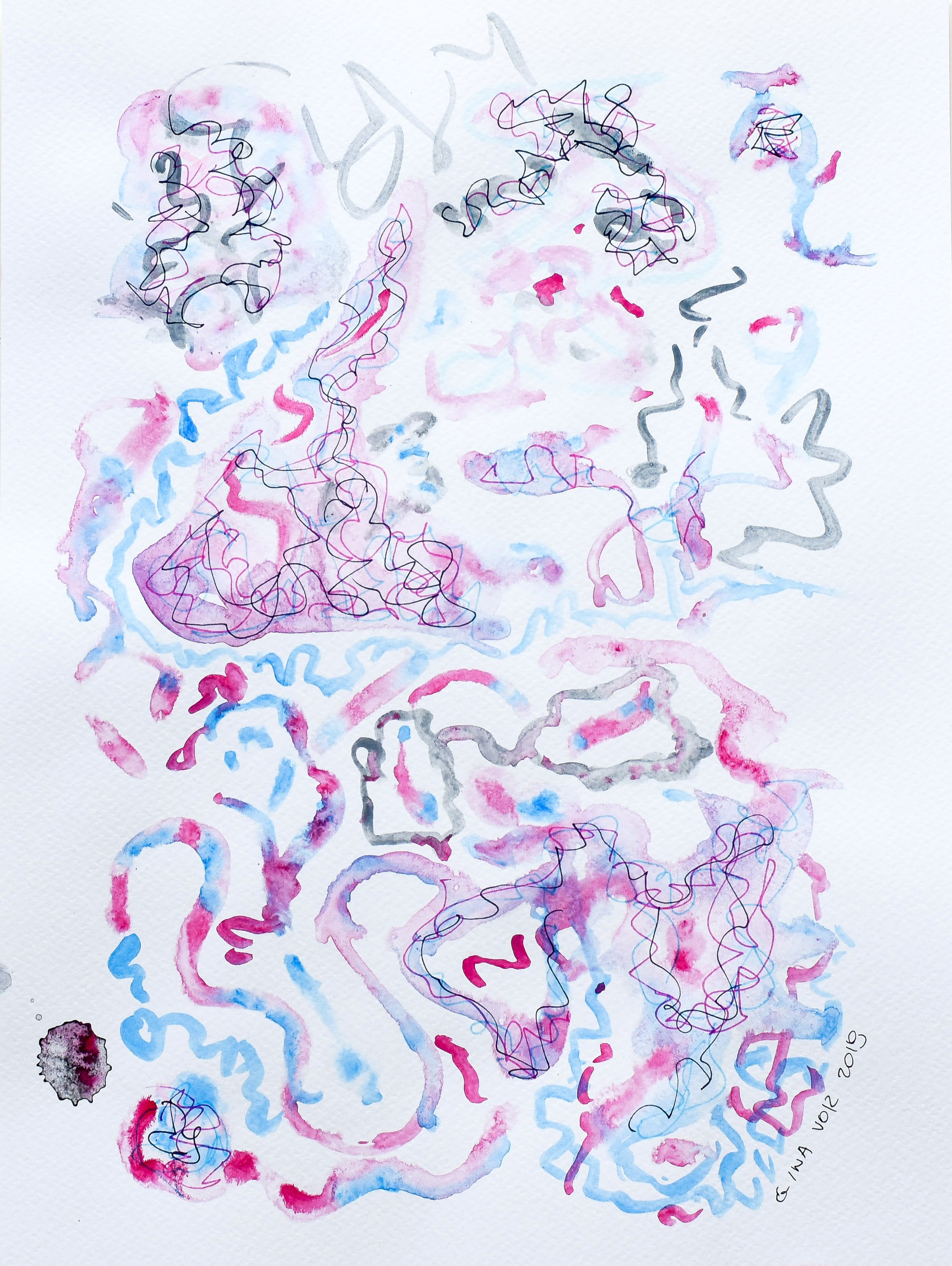 Gina Vor, Biology 4 | Aquarelle Abstraite Gina Vor, Biology 4 | Aquarelle Abstraite