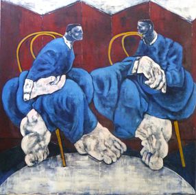 Painting, La conversation, Pascal Marlin