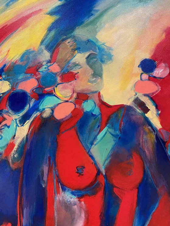 Hélène Sorel, Flamenco, Peinture sur toile
