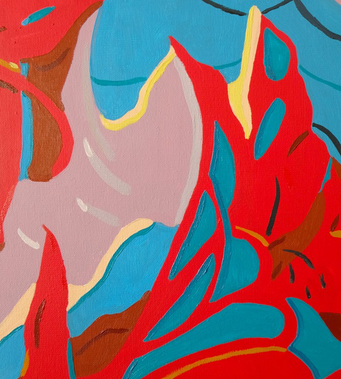 Sébastien Couëffic, Composition Florale 10, Painting on canvas